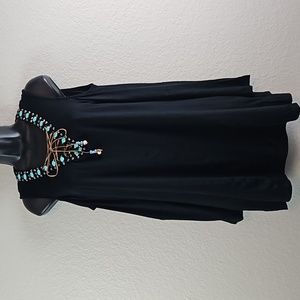 Thomas & Olivia | NWT Women's Jeweled Rhinestone V-Neckline Cold Shoulder Top M